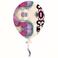 a balloon with a pink and purple design on it