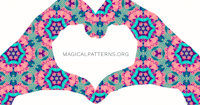 a heart shaped pattern with the words magiccal patterns org